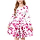 thumbnail image 5 of TaTaai Valentine Heart Print Long Sleeve A-Line Skater Dress, Valentine's Day Gift, Casual Party Twirly Dress Gift, 5 of 5