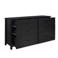 thumbnail image 4 of VEIKOUS 6 Drawer Modern Design Dresser with Metal Knobs, Black, 4 of 13