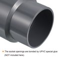 thumbnail image 5 of Uxcell Polyvinyl Chloride Reducer Pipe Fitting 3.54 inch x 2.95 inch 2 Pack Straight Coupling Adapter Connector Gray, 5 of 5