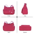 thumbnail image 3 of KXF Nylon Crossbody Bags for Women Waterproof Shoulder Bag Ladies Multi Pocket Tote Handbag Travel Messenger Bag, 3 of 8