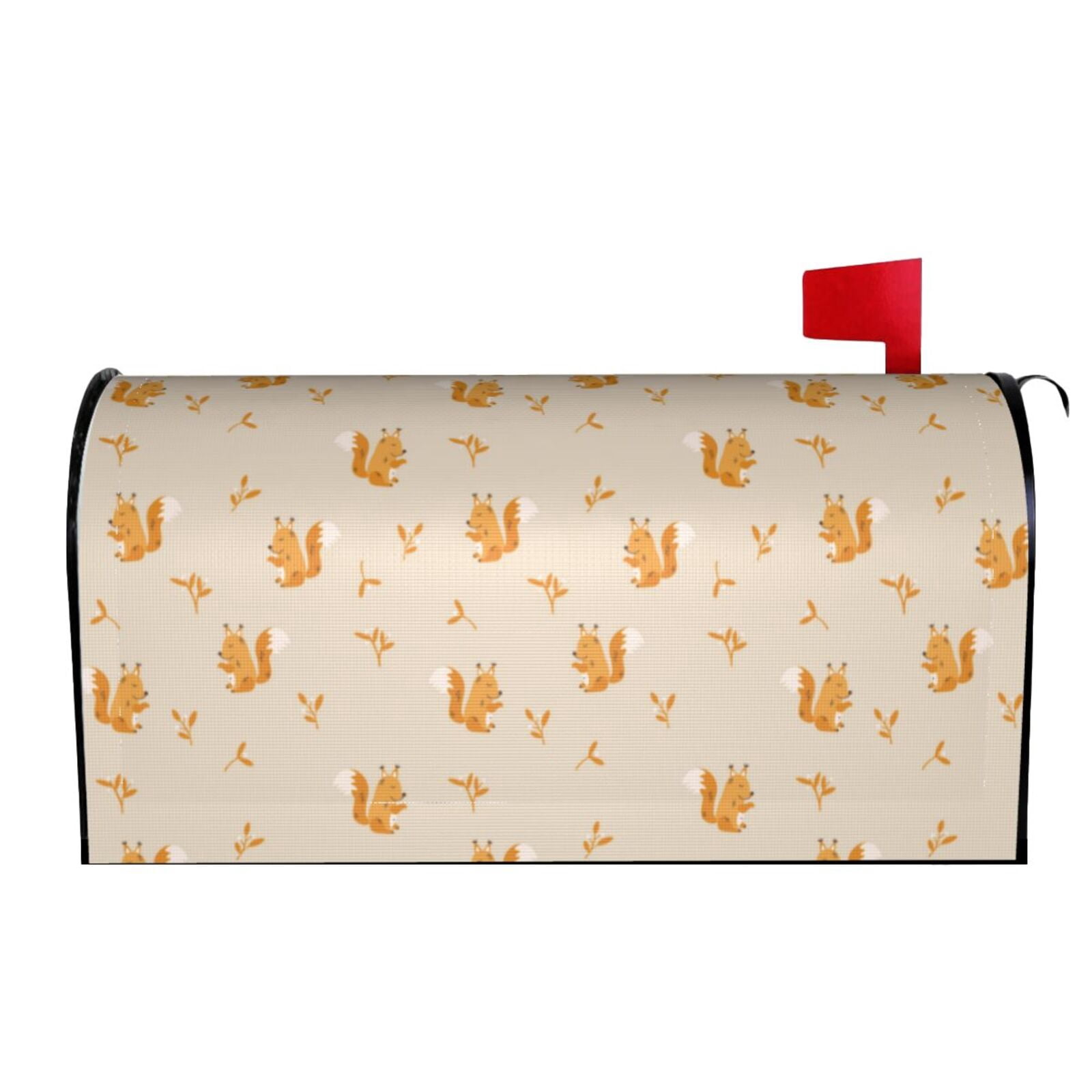Xecao Squirrel Animal for Mailbox Cover with Magnetic Strips, Waterproof and Sunscreen, Adds a Decorative Touch to Your Garden Yard.