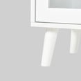 thumbnail image 5 of DWVO 53" Wine Bar Cabinet with Power Outlet, 2 Door Sideboard Storage Cabinet With RGB LED Lights, Wine Rack Glass Holder for Kitchen, Dining Room, Living Room, White, 5 of 9