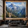 thumbnail image 6 of Mountain Lake Highly with Detailed Consists Bright Soft, Mystical Fantasy for Space Lovers, Galaxy Room Decor, Housewarming Gift, Tapestry Wall Hanging for Bedroom and Dorm, 6 of 7