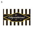 thumbnail image 2 of Neinkie Soft Fabric Class Graduation Photography Backdrop Black and Gold Bachelor Cap Balloon Grad Congrats Party Banner Background for Picture Photo Photobooth Decoration, 2 of 2