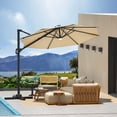 thumbnail image 3 of 10FT Cantilever Patio Umbrella with Base, 360° Rotating Offset Umbrella for Backyard, Deck, Poolside., 3 of 6