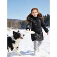 thumbnail image 4 of ZSHOW Girls' Recycled Coat Warm Waterproof Puffer Parka Jacket with Removable Hood Black 10/12, 4 of 9