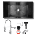 thumbnail image 1 of Tarja Negra 80x45 Submontar para Cocina Una Tina con Mezcladora Cromada 360° y Kit – KADINOX PLUS, 1 of 1