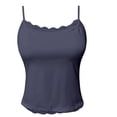 thumbnail image 5 of Lixiuxyad Women's Camisole A Fashionable And One Shoulder Collar With Lace Trim For A Slimming Inner Layer And A Strappy Top,Blue, 5 of 5