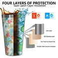 thumbnail image 3 of 16oz Tumblers Pioneer Flower Stainless Steel Vacuum Insulated Double Wall Travel Tumbler Cups Mug with Lid and Straw,Cleaning Brush for Coffee,Tea, 3 of 4