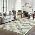 thumbnail image 3 of ZACOO 8x10 Modern Plaid Checkered Accent Rug Machine Washable Living Room Rug Indoor Floor Cover for Office, Multi, 3 of 9