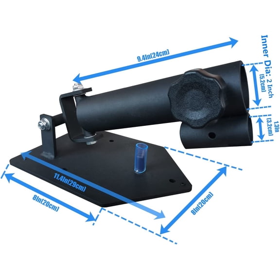 Landmine Base Portable Barbell, Deluxe T bar Row Attachment, landmine attachment for barbell fits 1 Inch Standard and 2 Inch Bars