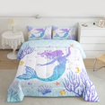 thumbnail image 2 of Castle Fairy Children Teens Marine Mermaid Princess Bedding Comforter Set 2pcs,Bling Gradient Glitter Twin Comforter Sets Microfiber,Sea Underwater World Breathable Bedding Set,Ultra Soft Home Decor, 2 of 8