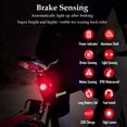 thumbnail image 3 of Luz trasera inteligente para bicicleta, luz trasera con sensor de freno, encendido y apagado automático, impermeable, recargable por USB, linterna de advertencia LED ultrabrillante, accesorios, 3 of 4