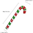 thumbnail image 2 of Christmas Candy Cane Decoration,Striped Christmas Candy Canes, 34.65 Inch Height, Indoor Outdoor Holiday Christmas Party Decor (Dark Green), 2 of 9