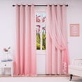 thumbnail image 2 of Cortina Yancorp Rainbow Ombre Pink 132 x 244 cm para habitación infantil, 2 of 7