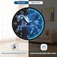 thumbnail image 5 of Voice Activated Clock with Glow Light 12 Inch Large Silent Wall Clock Battery Operated for Home Decor Blue Light Effect Pegasus, 5 of 8