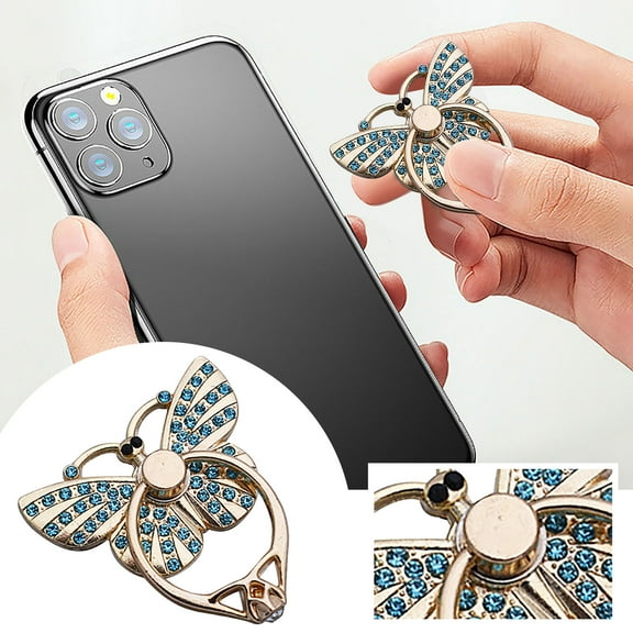 EcoNest Cell Phone Ring Holder Metal Finger Grip Finger Kickstand 360° Rotation Universal Finger Ring Phone Grip Compatible With All Smartphone
