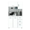 Inval Laminate Kitchen Microwave Storage 35"W, White