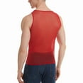 thumbnail image 3 of Ierhent Men's Mesh Fishnet Muscle Top See Through Shirts Fitted Crew Neck Tee Clubwear(,XL), 3 of 5