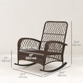 thumbnail image 3 of Outsunny Rattan Rocking Chair with Soft Cushion for Garden, Light Green, 3 of 10