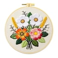 thumbnail image 2 of Colorful Flower Embroidery Kit for Adults, DIY Handmade Wall Hanging Decor, Complete Floral Stitch Starter Set, Living Room Home Art Gift, 2 of 5