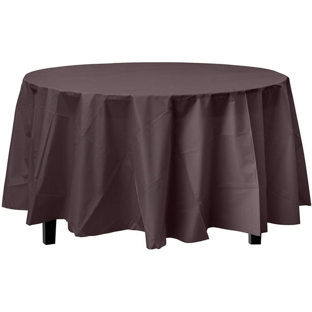Crown Display Bulk Pack Premium Plastic, Paper Tablecloths For 6ft Round Tables