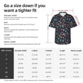 thumbnail image 5 of Gaeub Shells and Seaweed Print Men's Hawaiian Shirt,Button Down Short Sleeves Shirts,Tropical Beach Casual Button Down Shirts,Small, 5 of 7