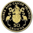 thumbnail image 2 of 1974 Turks & Caicos Proof Gold 50 Crowns Winston Churchill, 2 of 2