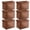 Brown*6, variant on Handwoven Clothes Basket Laundry Hampers Large Wicker Storbaskets For Shelves Blankets Closet Bcar Bedroom Bathroom Organizers And Bath (pack Of 4 Espresso Color)