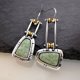 thumbnail image 4 of Gorgeous Women's Gemstone Turquoise & Zircon Inlaid Stud Earrings - A Stylish Accessory!, 4 of 5
