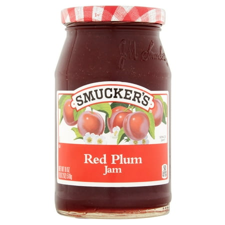 Jam Tray - (3 Pack) Smucker's Red Plum Jam, 18 oz