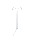 thumbnail image 2 of Model Railway Lamp 1:87 Scale Streetlight Simple Layout Props Double-Heads LED Park Light Home Yard Landscape Decorations Silver（Warm Light）, 2 of 7