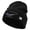 Black, variant on Army Aviator Veteran Embroidered 12 Inch Long Knitted Beanie - DK Grey OSFM