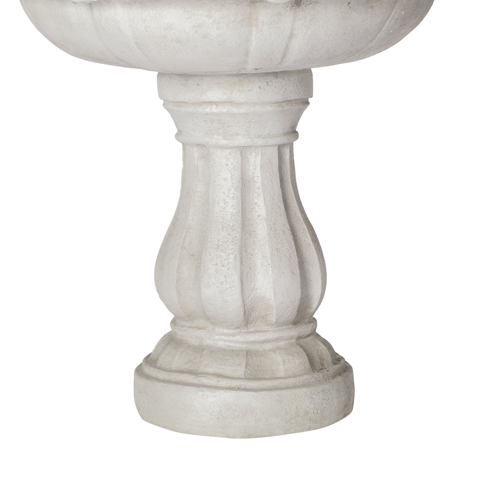 37.4"H 2-Tier Electric Outdoor Fountain with Pineapple Top,Classic Pedestal Cascading Water Feature for Outdoor Patio & Garden Water Feature,White
