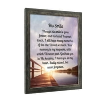 Sympathy Gifts for Loss of Husband, Memorial Gift, His Smile In Memory of Loved One, Picture Frames for Sympathy Gift Baskets, Bereavement Gifts for Loss of Father, Loss of Son, His Smile, 2182BW