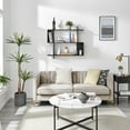 thumbnail image 5 of Danya B. Manasa Floating Geometric Kilter Two-Tier Wall Shelf - Black, 5 of 12
