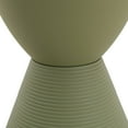 thumbnail image 5 of LeisureMod Side Table Modern Hourglass End Table Compact Accent Drum Table with Removable Lid for Storage Indoor and Outdoor Use Boyd Series in Olive Green, 5 of 11