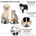 thumbnail image 4 of Minzimin Stainless Steel Dog Cat Bowl with Rubber Base 4 Pack Pet Feeder and Water Bowls Stackable Non-Slip Puppy Dishes for Small Medium Animals Kitten Rabbit, 4 of 7