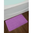 thumbnail image 2 of Abstract Bath Mat, Purple Shades Doodle Pattern with Vertical Dashed Lines Stripes and Dots, Plush Bathroom Decor Mat with Non Slip Backing, 29.5" X 17.5", Magenta and Purple, by Ambesonne, 2 of 2