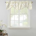thumbnail image 2 of Tie Up Valances for Windows, Yellow Flower Adjustable Valance Curtains Window Treatment for Living Room, Vintage Farmhouse Boho Leaf Spring Plant Rod Pocket Kitchen Curtains & Drapes 42x12 Inch, 2 of 9