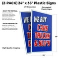 thumbnail image 2 of We Buy Cars Trucks & Suv's (2-PACK) 24" x 36" Plastic Signs | Sign Insert 4mm Corrugated Plastic Signs Storefront Window Poster, 2 of 2