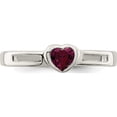thumbnail image 6 of Sterling Silver Red Cz Heart Ring (Size 7) Made In Thailand qr4330-7, 6 of 6