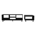 thumbnail image 1 of Pemberly Row Contemporary 2-Piece Living Room Set Engineered Wood Black, 1 of 4