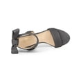 thumbnail image 4 of BLISSFUL STEP Women Open Toe Ankle Bow Tie Mid Heels Sandals Grey 9.5, 4 of 7