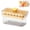 Yellow, variant on Easy Release Ice Cube Tray with Lid, 68-Cavity Ice Cube Tray with Bin, One-Button Quick Release IceCube Trays for Freezer, Clear IceMaker Box for Home, Party
