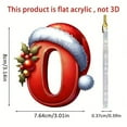 thumbnail image 3 of LanSuare Christmas Number Hanging Ornaments, Acrylic Retro Number with Red Hat Pendant, Suitable for Xmas Tree, Holiday Party, Indoor Outdoor Hanging Decoration, 3 of 3