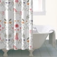 thumbnail image 4 of Floral Princess Unicorn Pattern Shower Curtain 36"x72" ,Bathroom Decorative Shower Curtains Set with 12 Hooks,Modern Waterproof Washable Shower Curtain, 4 of 6