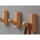 thumbnail image 1 of 4-Pcs Holz Kleiderbügel kompatibel mit hängendem Kleidungs-klebendem Wandhut Hellbraun, 1 of 2