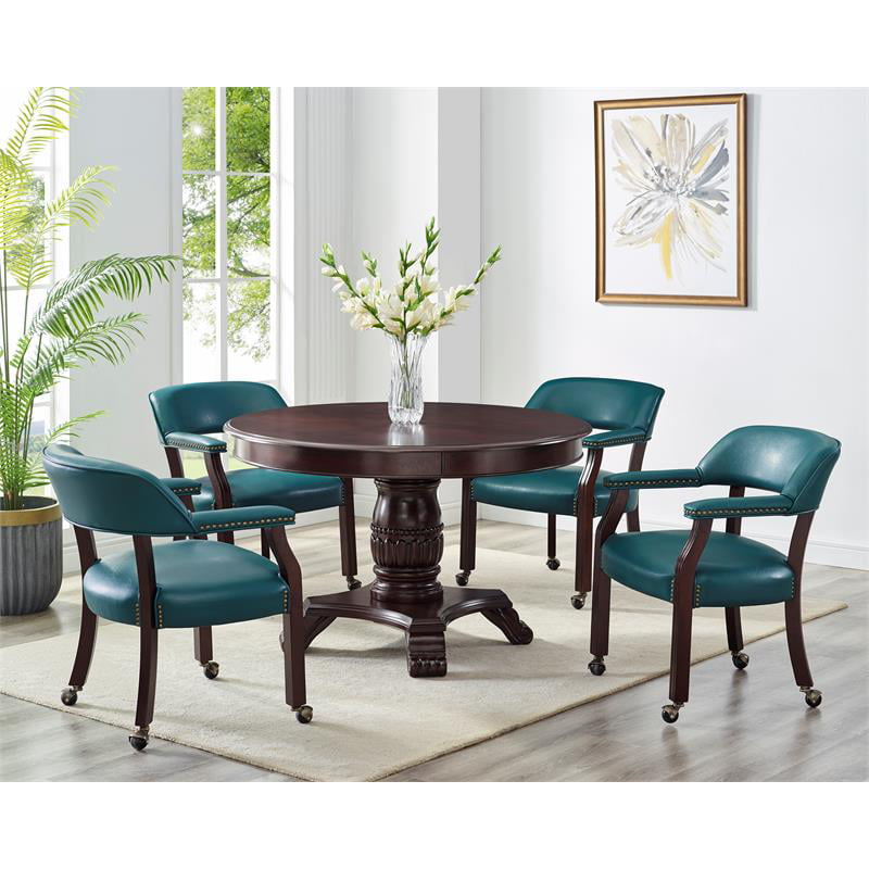 Kitchen Chairs With Wheels Top, Dining Room Table With Chairs On Wheels