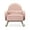 Blush Velvet, variant on Nursery Works Compass Rocker in Performance Grey Eco-Weave with Rose Gold Legs